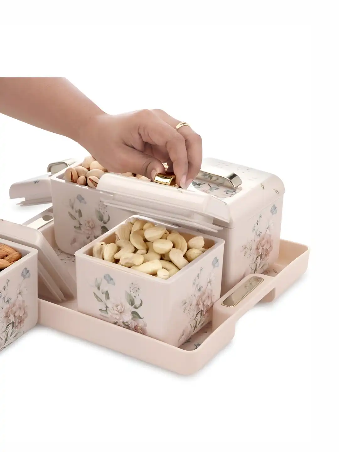 Buy Nayasa Miracle Set of 4 Beige Air Tight BPA Free Food Grade