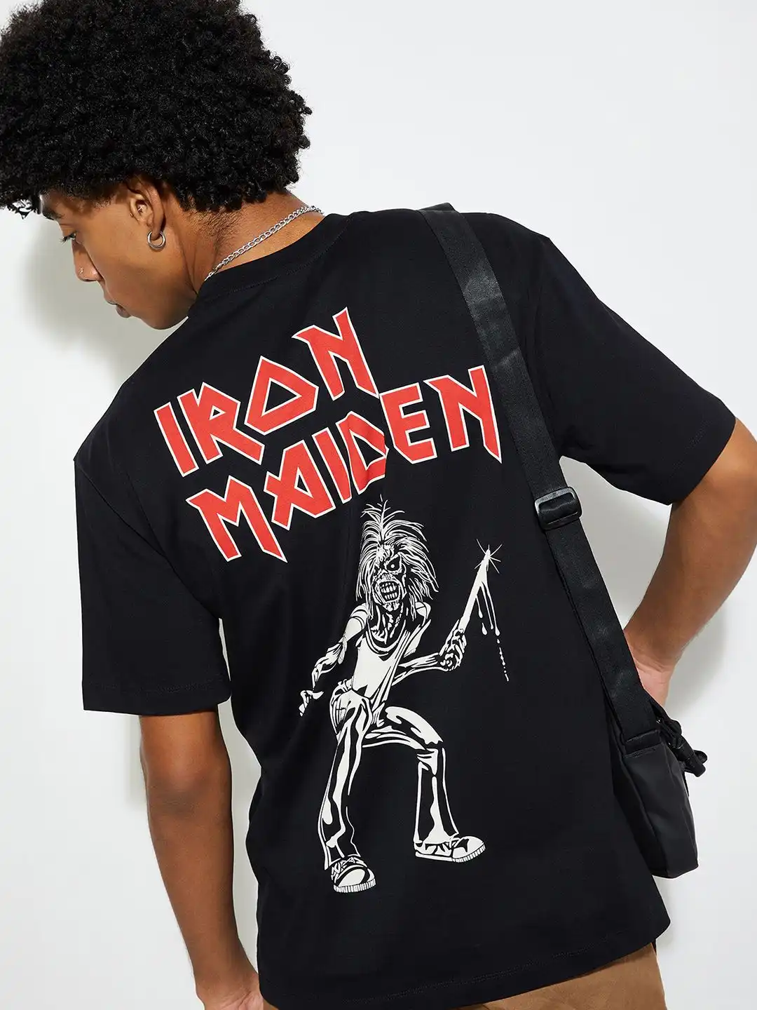 Buy MAX URB_N Men Iron Maiden Print Oversized T-shirt - Tshirts