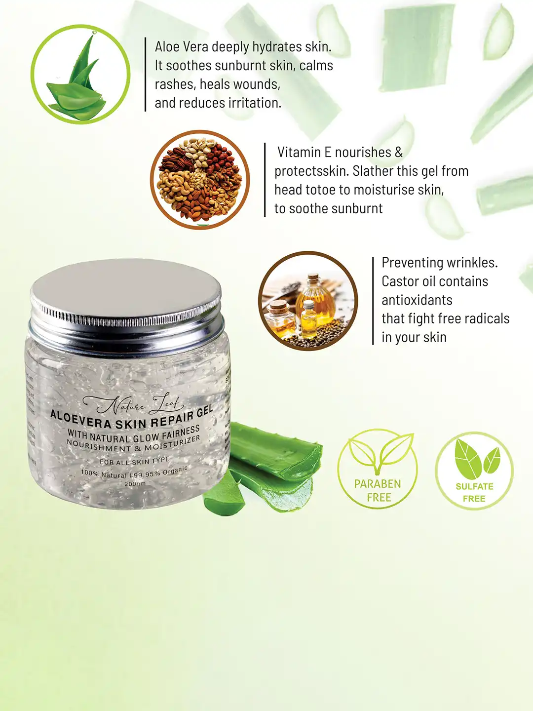 gommage aloe vera Exfoliating Face Gommage For All Skin Types Avocado & Aloe – Organic Shop main image 0