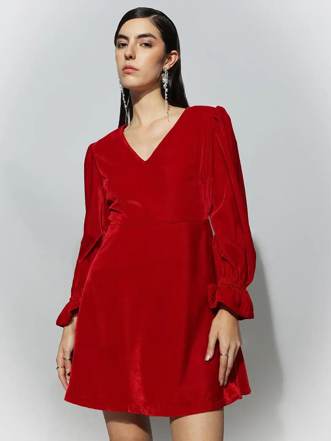 Buy H&M Balloon Sleeve Velvet Dress - Dresses for Women 32056821 | Myntra Buy H&M Balloon Sleeve Velvet Dress - Dresses for Women 32056821 | Myntra