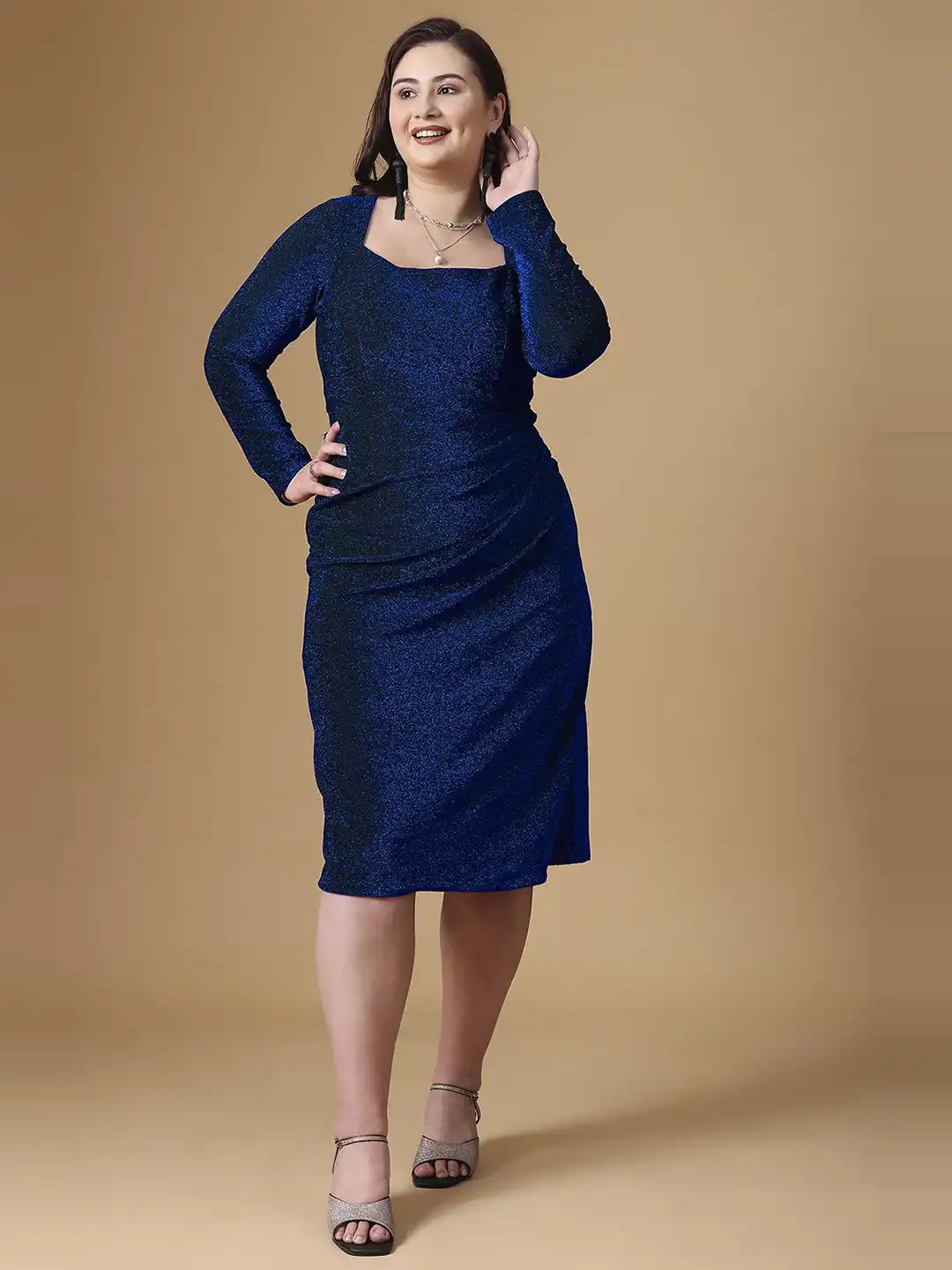 navy blue bodycon dress plus size Buy Curvy Lane Women Midi - Dresses for Women 32083460 With its classic silhouette cheap shoes black and gold long Color:Black - JSK (with detachable halter neck strap)