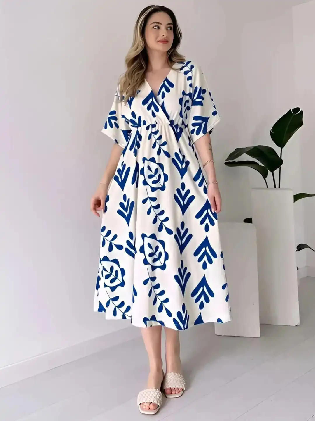 myntra cotton midi dress Buy KALINI Women Floral Printed Cotton Fit & Flare Midi Dress - Dresses for Women 31494105