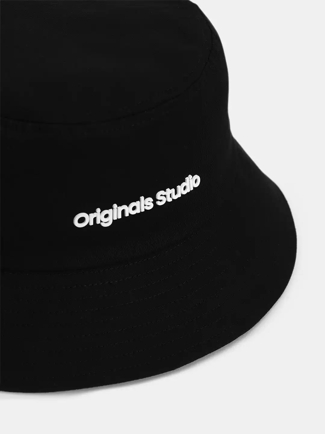 Buy Jack & Jones Men Cotton, Black Self Design Bucket Hat - Hat