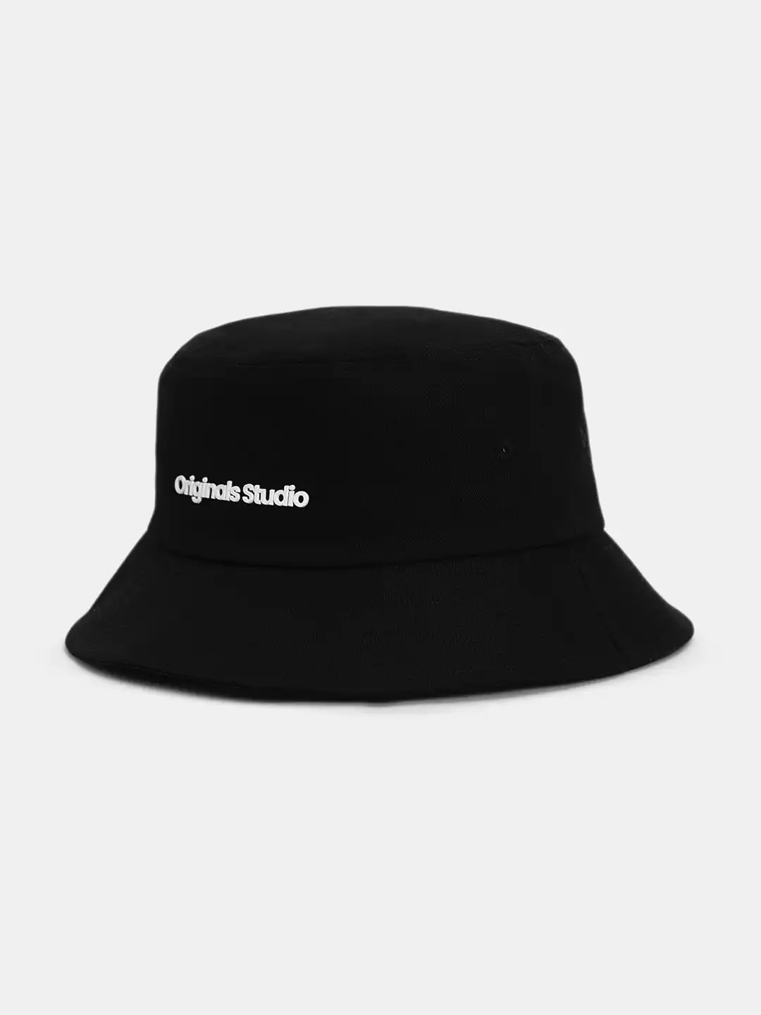 Buy Jack & Jones Men Cotton, Black Self Design Bucket Hat - Hat