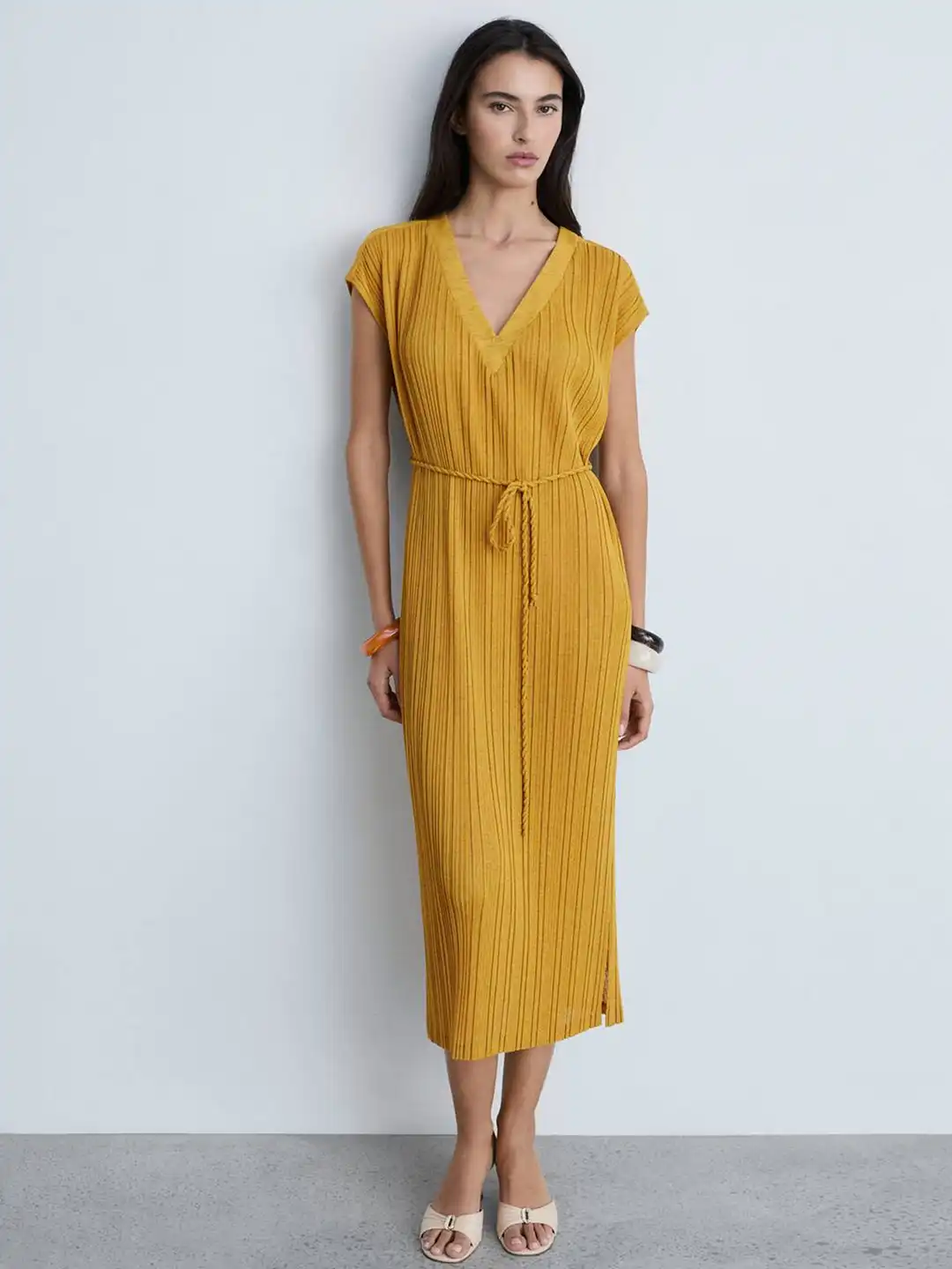 Buy MANGO Pleated Belted A-Line Midi Dress - Dresses for Women 32352126 | Myntra Buy MANGO Pleated Belted A-Line Midi Dress - Dresses for Women 32352126 | Myntra