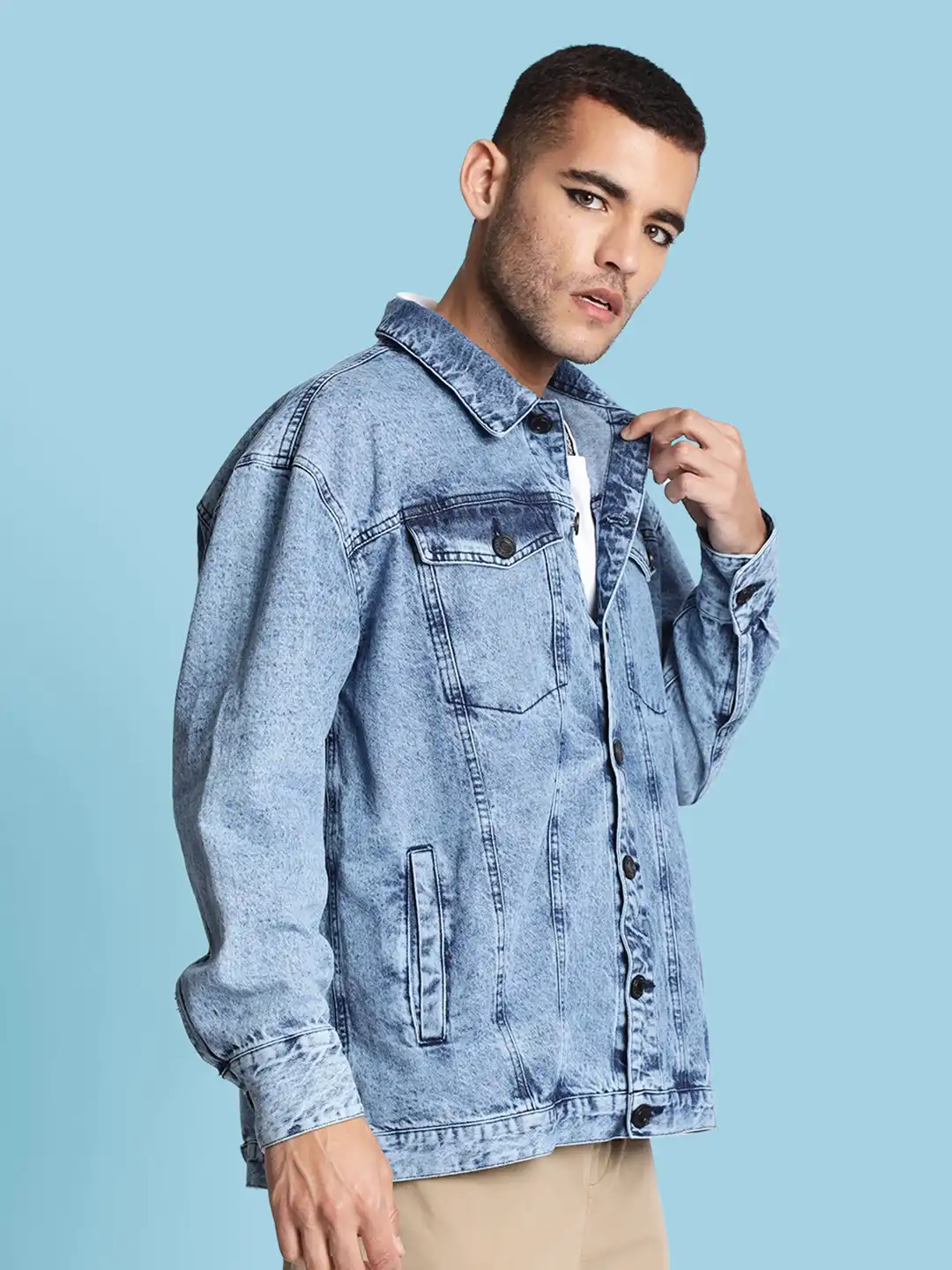 Buy Bene Kleed Swapable Denim Jacket with 1 additional patch
