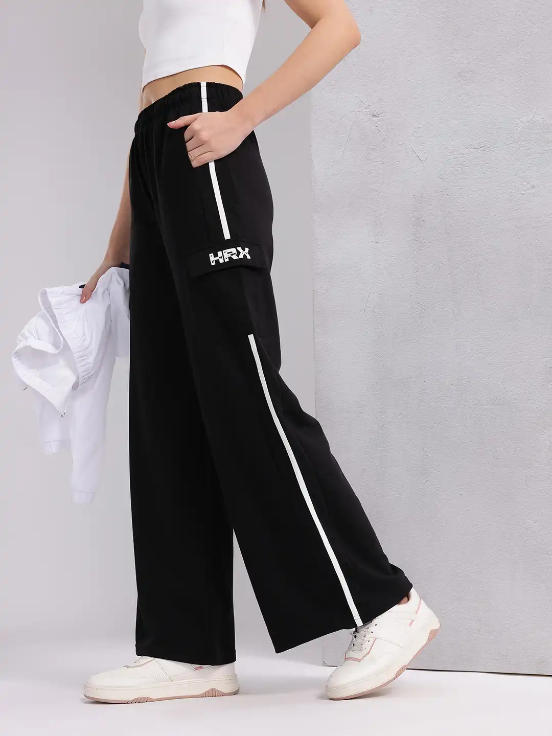 Buy HRX by Hrithik Roshan Women Lifestyle Side Stripe Cargo Track