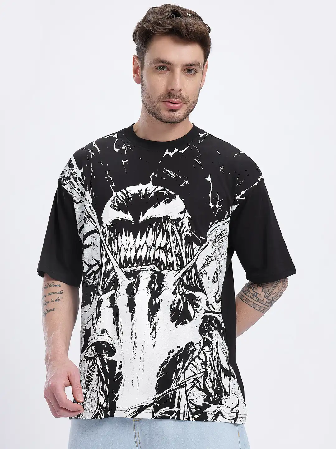 Buy glitchez Marvel Venom Graphic Oversized T-shirt - Tshirts for
