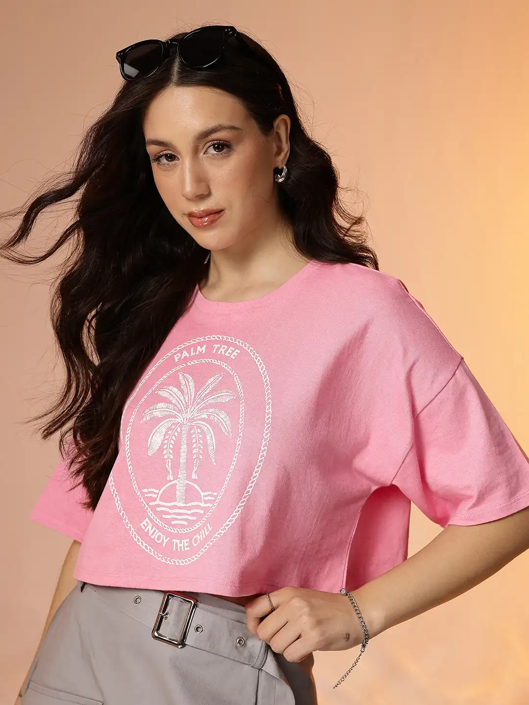 Buy CORSICA Printed Drop-Shoulder Sleeves Boxy T-shirt - Tshirts