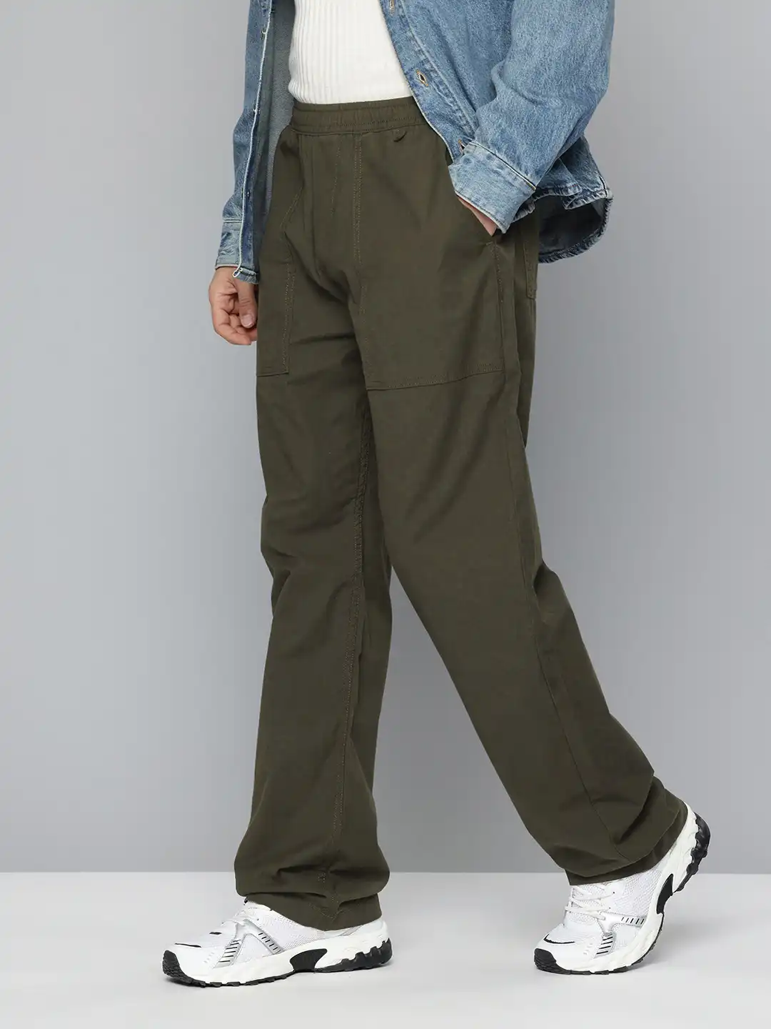 Buy Flying Machine Men 90's Loose Fit Cobain Chino Trousers