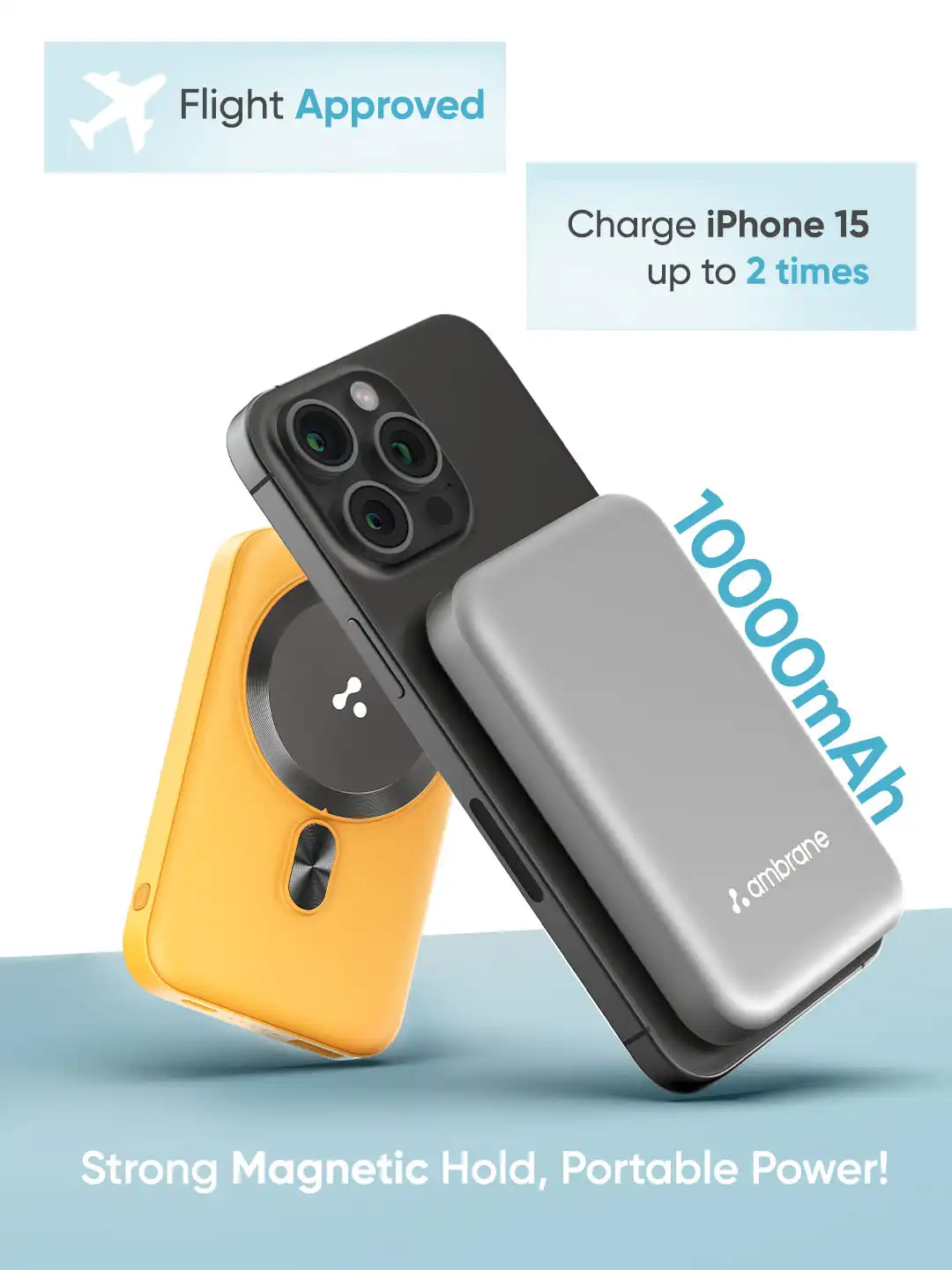 Buy Ambrane 10000mAh Magsafe Wireless Power Bank, 22.5W For iPhone