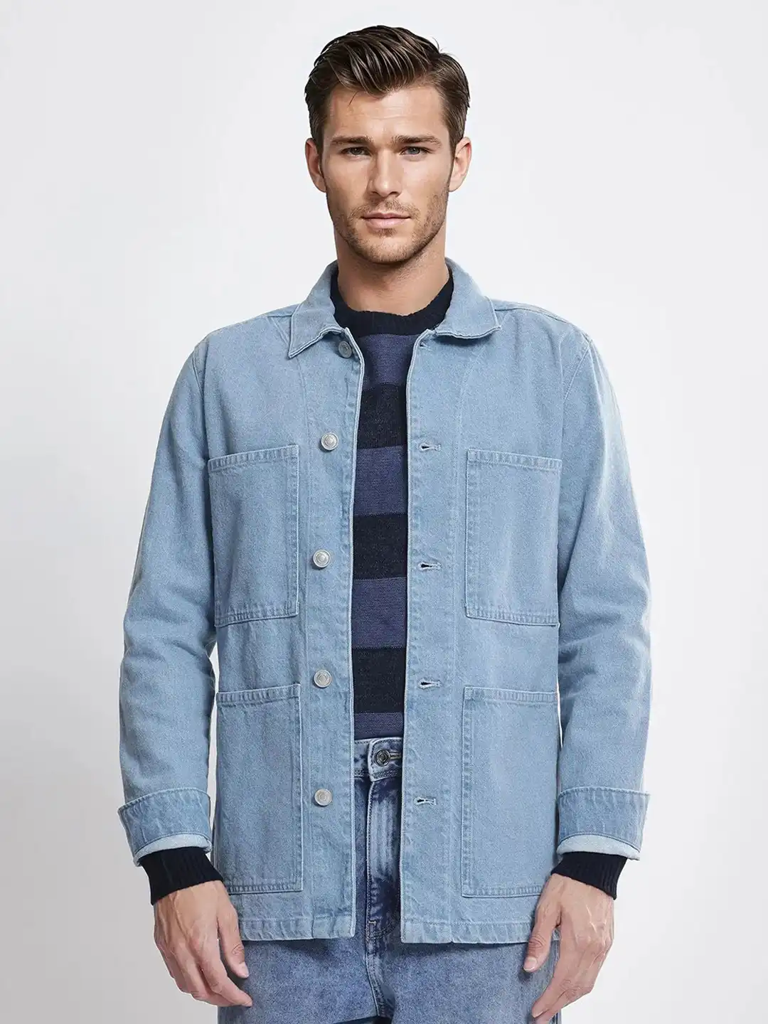 ラビット様 Buy RARE RABBIT Men Washed Jacket with Embroidered - Jackets for