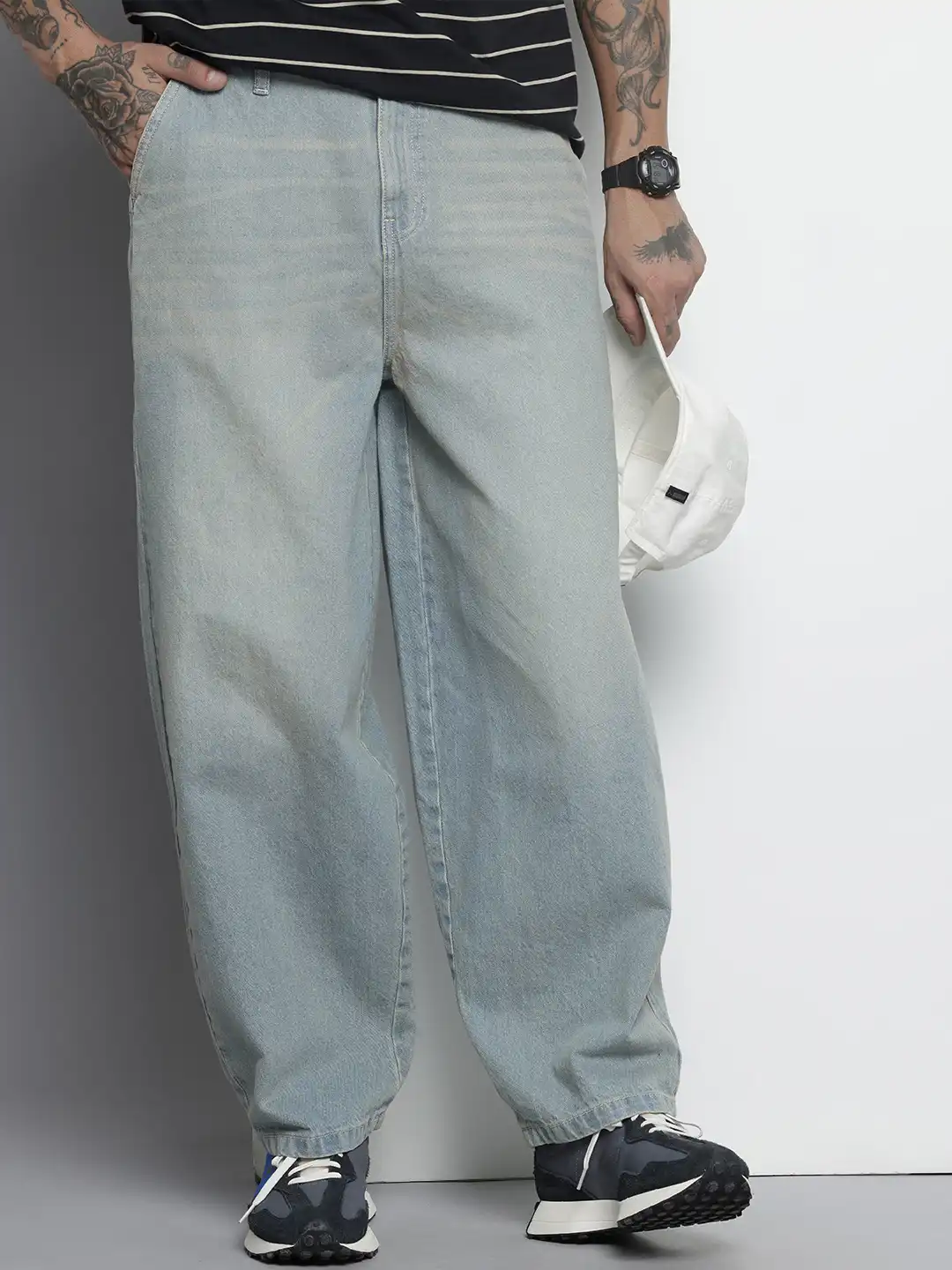 Buy The Indian Garage Co Men Pure Cotton Skater Fit Heavy Fade