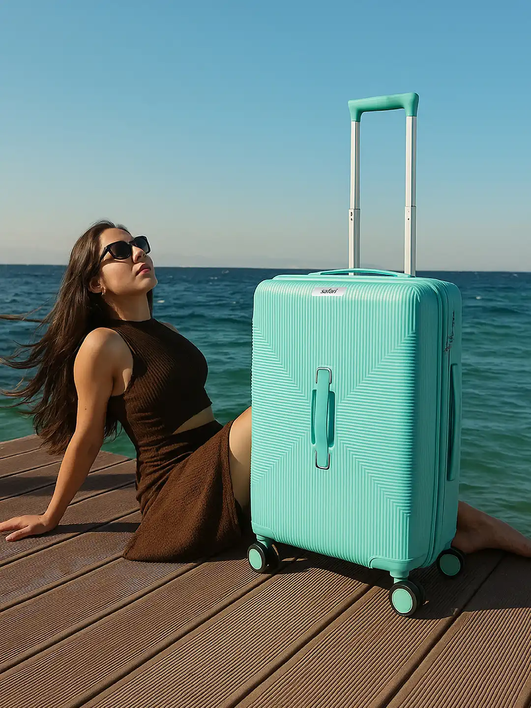 Buy Safari Select Trunk Mint Huge Capacity with TSA Lock