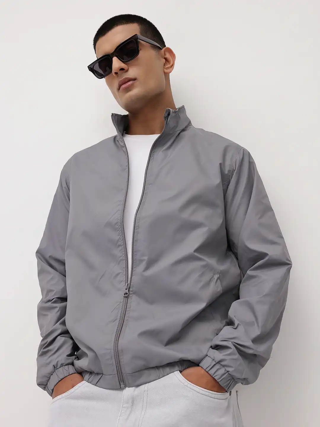 Buy The Roadster Life Co. Mock Collar Bomber Jacket - Jackets for