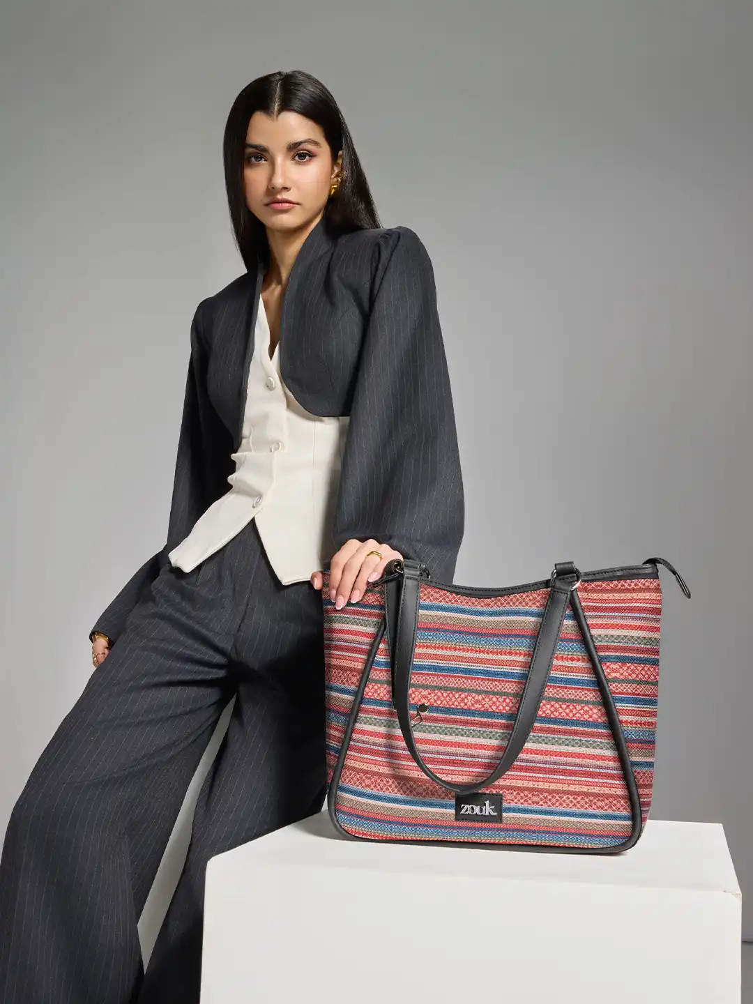Buy ZOUK Rhea Kapoor Naisha Tote Bag - Assam Tapestry - Handbags