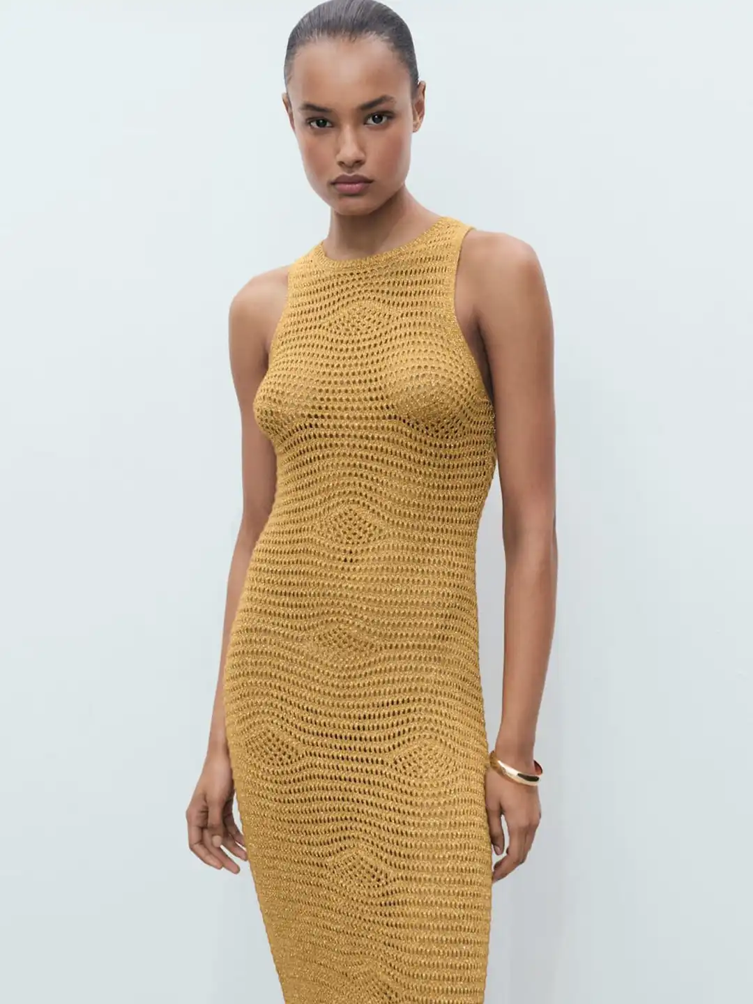 mango gold dress Mango micro sequin maxi dress in gold