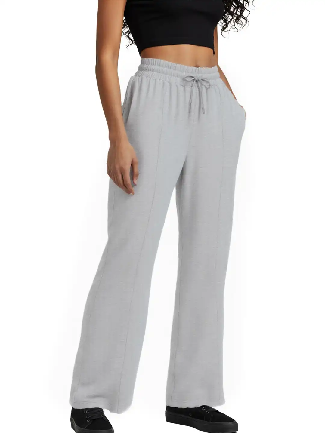Buy glitchez Women Panelled Wide Leg Track Pants - Track Pants for