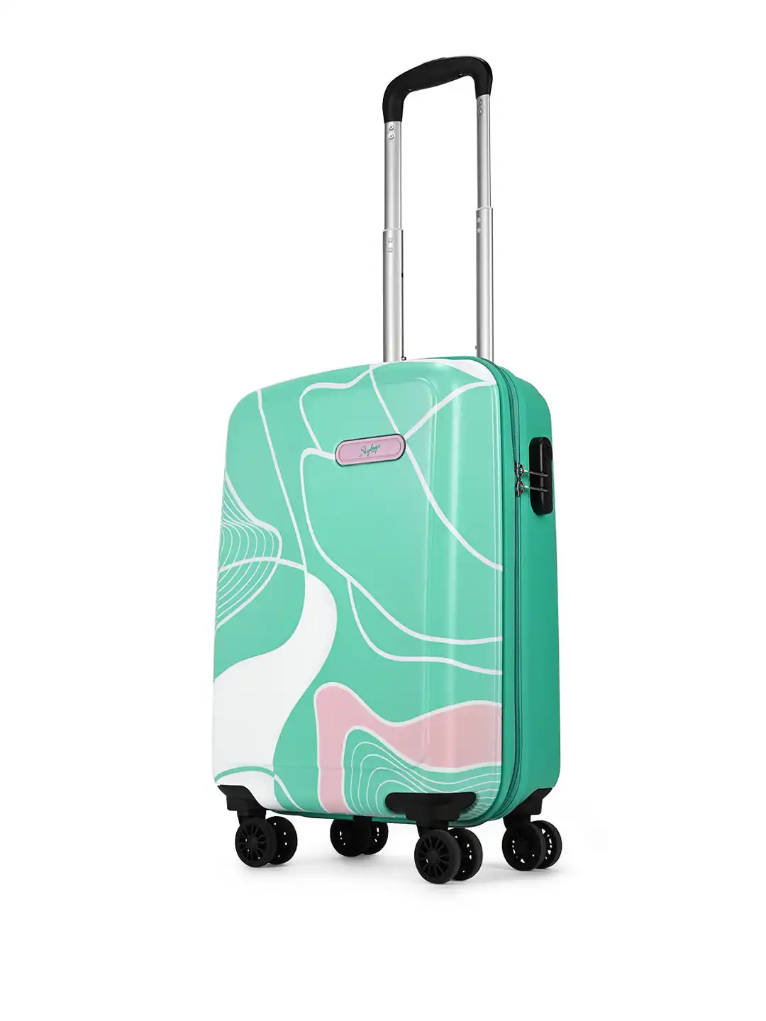 Buy Skybags Paradise Printed Hard Sided Cabin 8 Wheel Trolley
