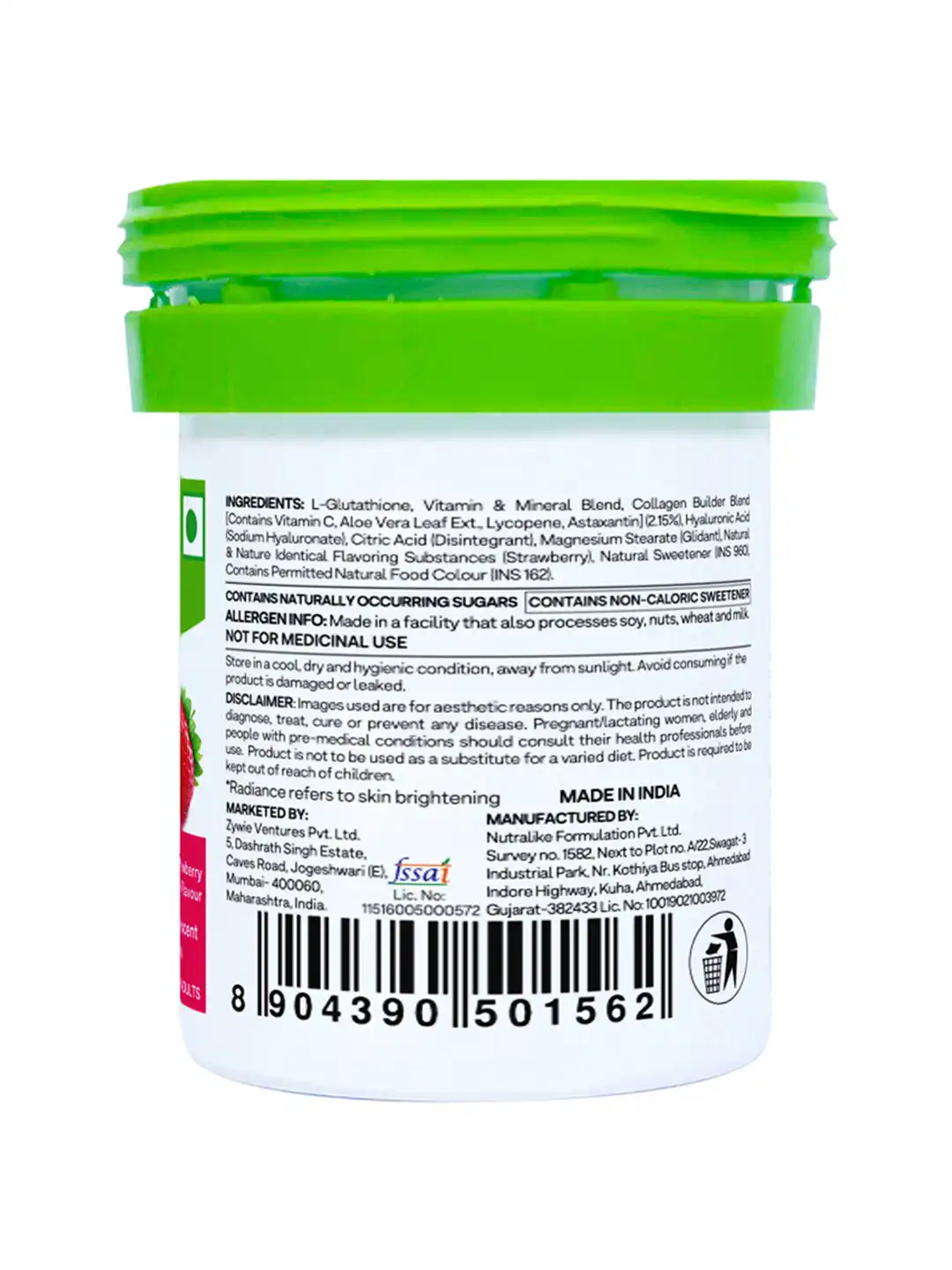 oziva glutathione ingredients Buy OZiva Bioactive Gluta Mini With L-Glutathione Tablet- 3 Tablets-  Strawberry Flavour - Free Gifts for Unisex 33804289