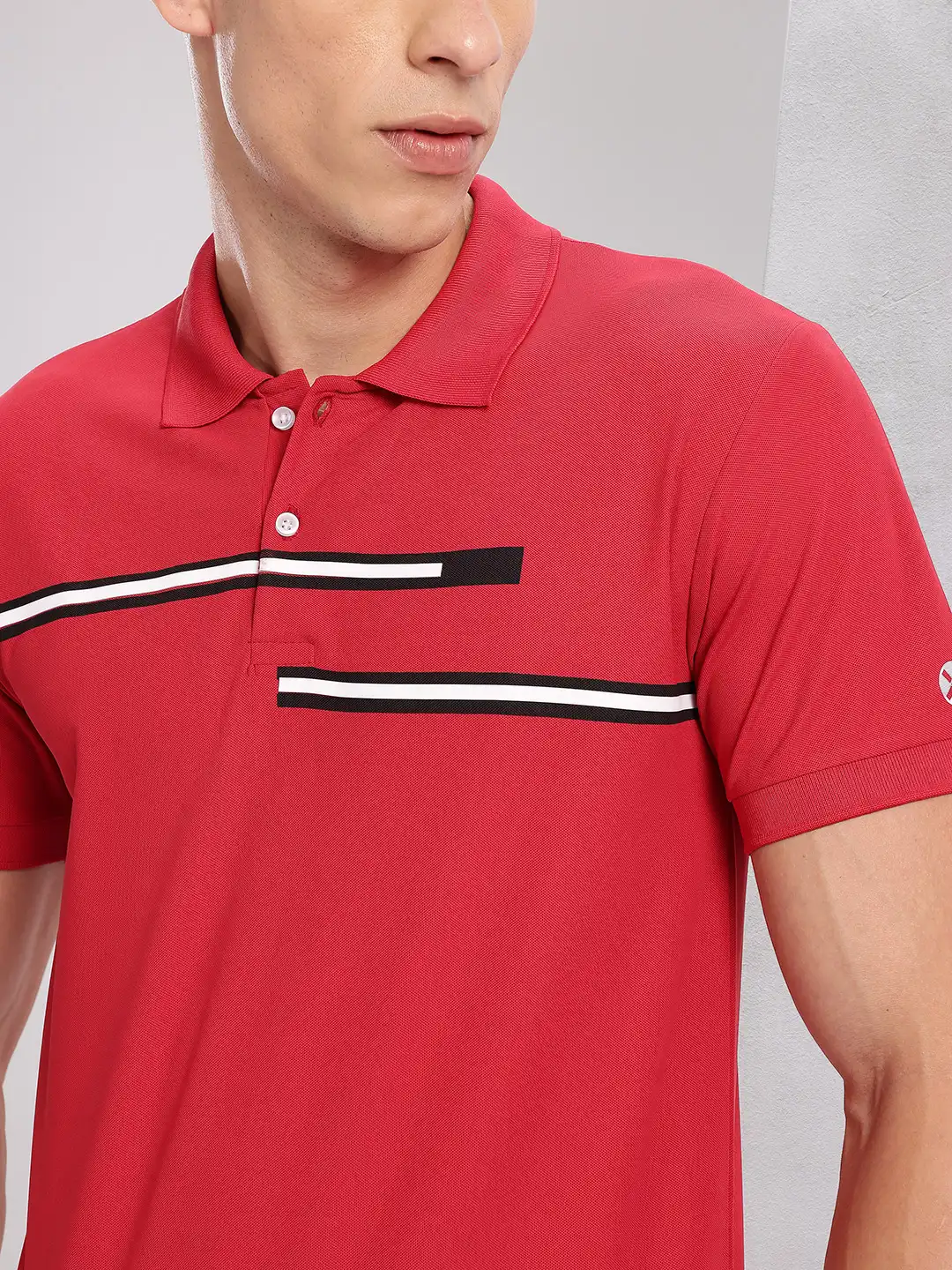 Buy HRX by Hrithik Roshan Men Striped Polo Collar T-shirt