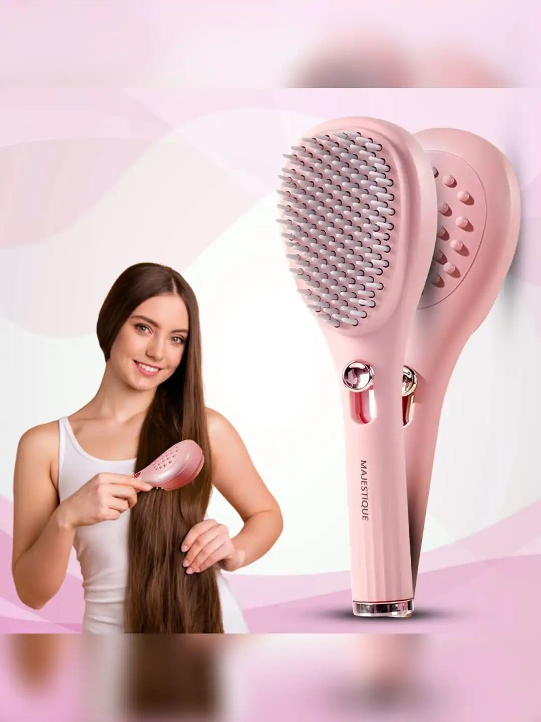 Buy MAJESTIQUE Self Cleaning Detangling Hair Brush - Hair Brush