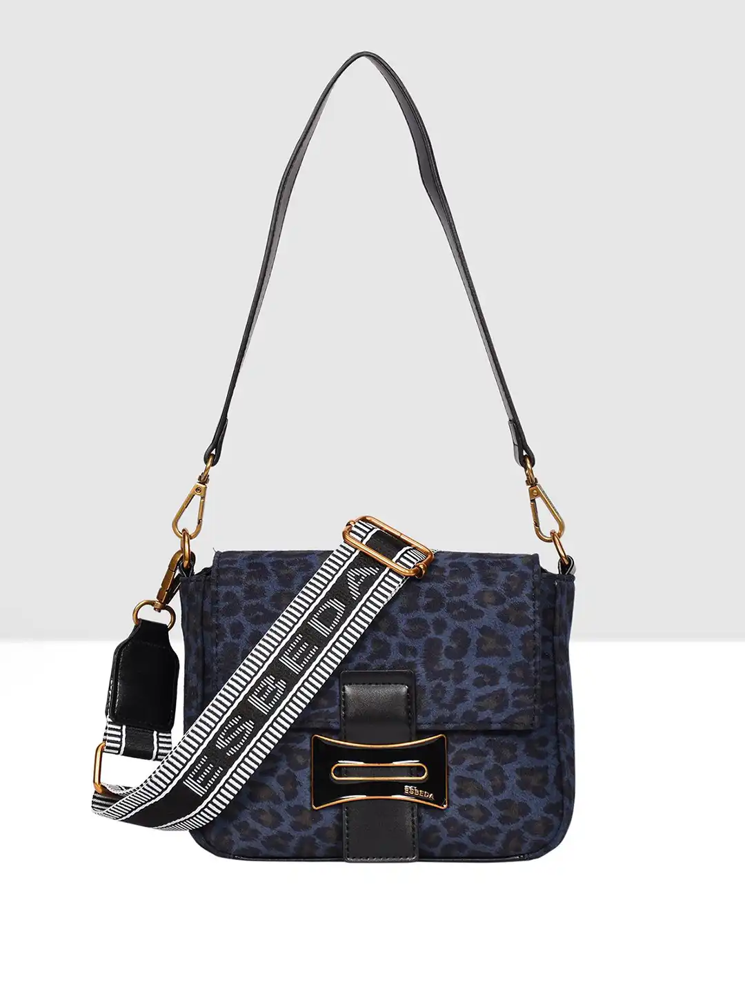 Buy ESBEDA Leopard Printed Baguette Sling Bag With Detachable