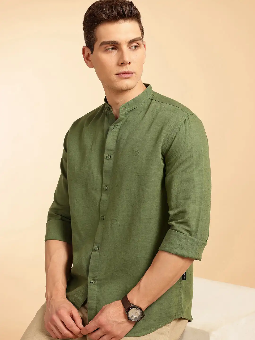 Buy French Connection Slim Fit Mandarin Collar Linen Shirt - Shirts for Men 34692137 | Myntra Buy French Connection Slim Fit Mandarin Collar Linen Shirt - Shirts for Men 34692137 | Myntra