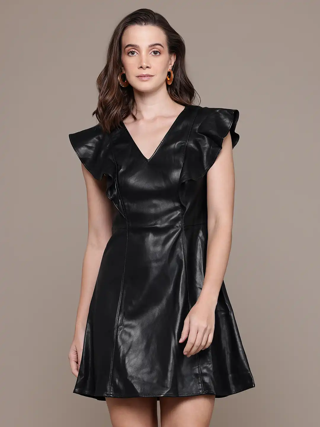 etsy leather dress Rena Brown Faux Leather Dress | Women's Clothing