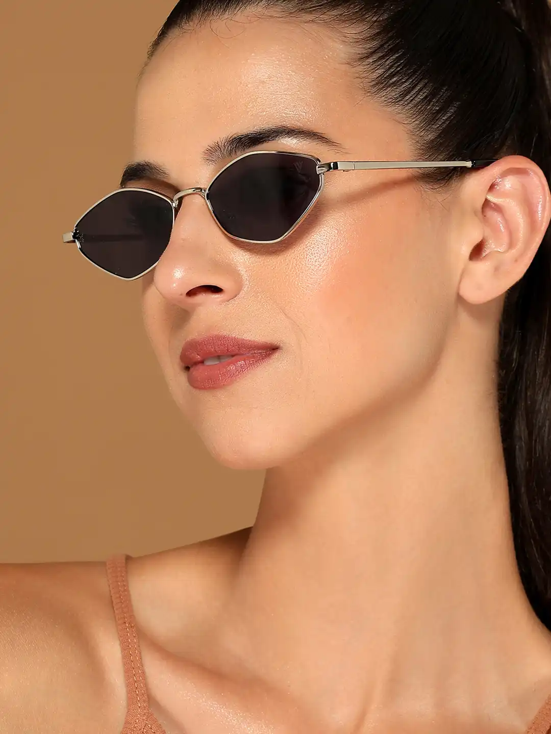 Buy Voyage Unisex Hexagon Sunglasses Silver Frame 2314MG7133