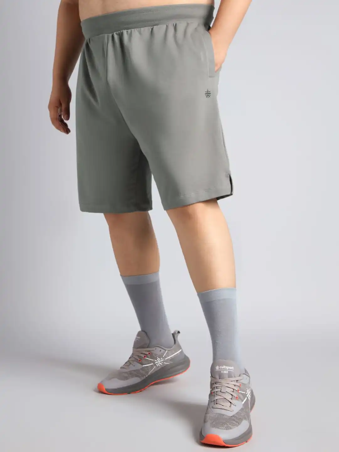 Buy CULT Men Grey Plus Size Training Essential Shorts - Shorts for