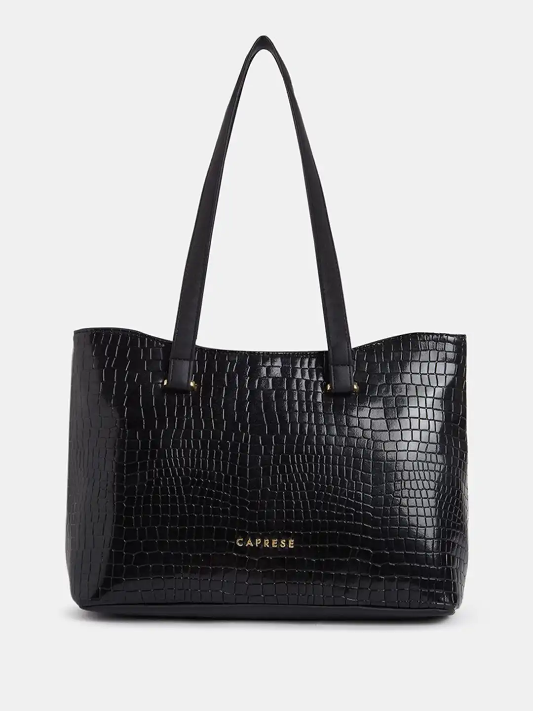 Buy Caprese Women Suzie Black Tote Medium Bag with Comfortable