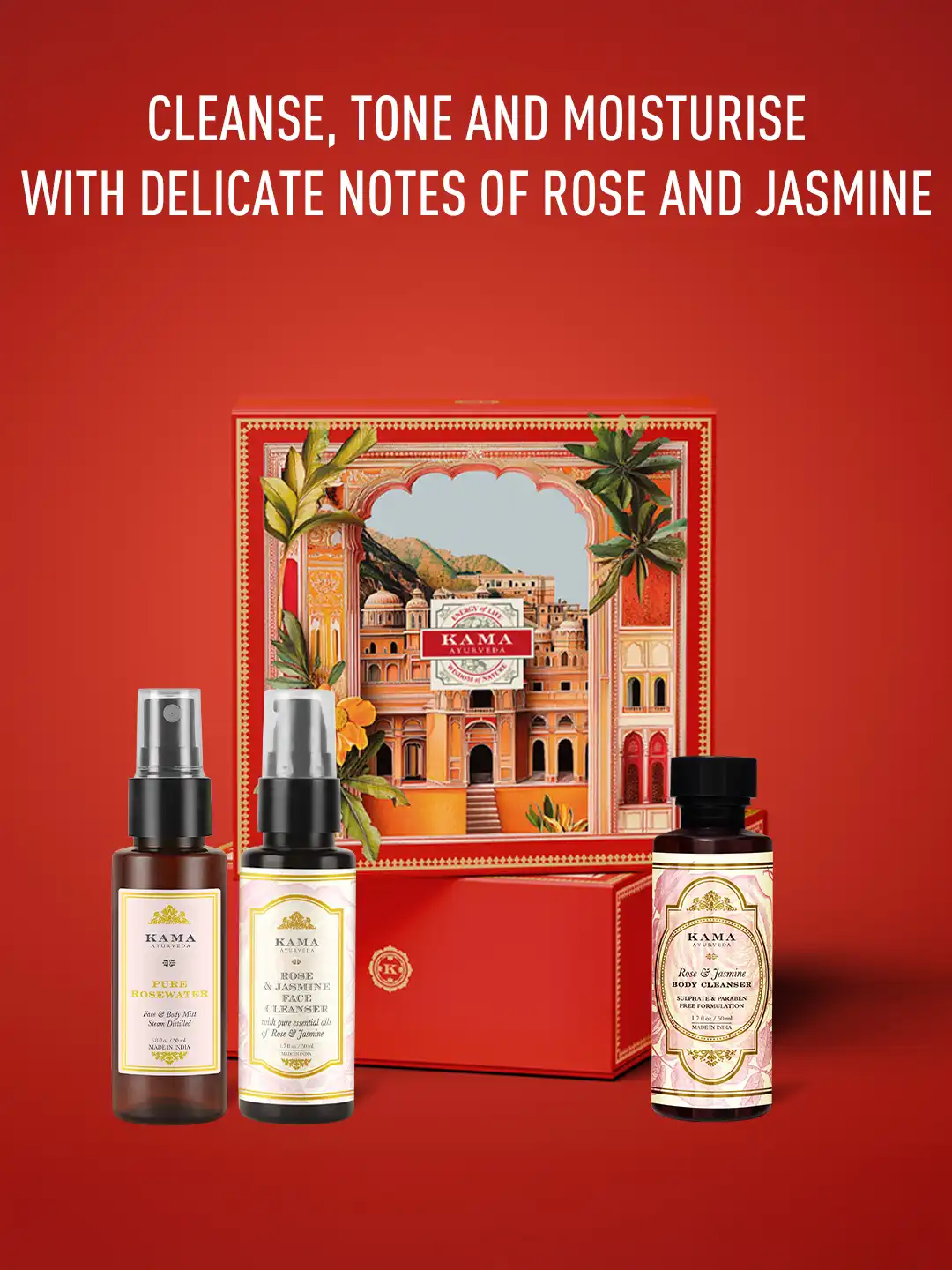Buy KAMA AYURVEDA Rose Radiance Gift Set - Beauty Gift Set for