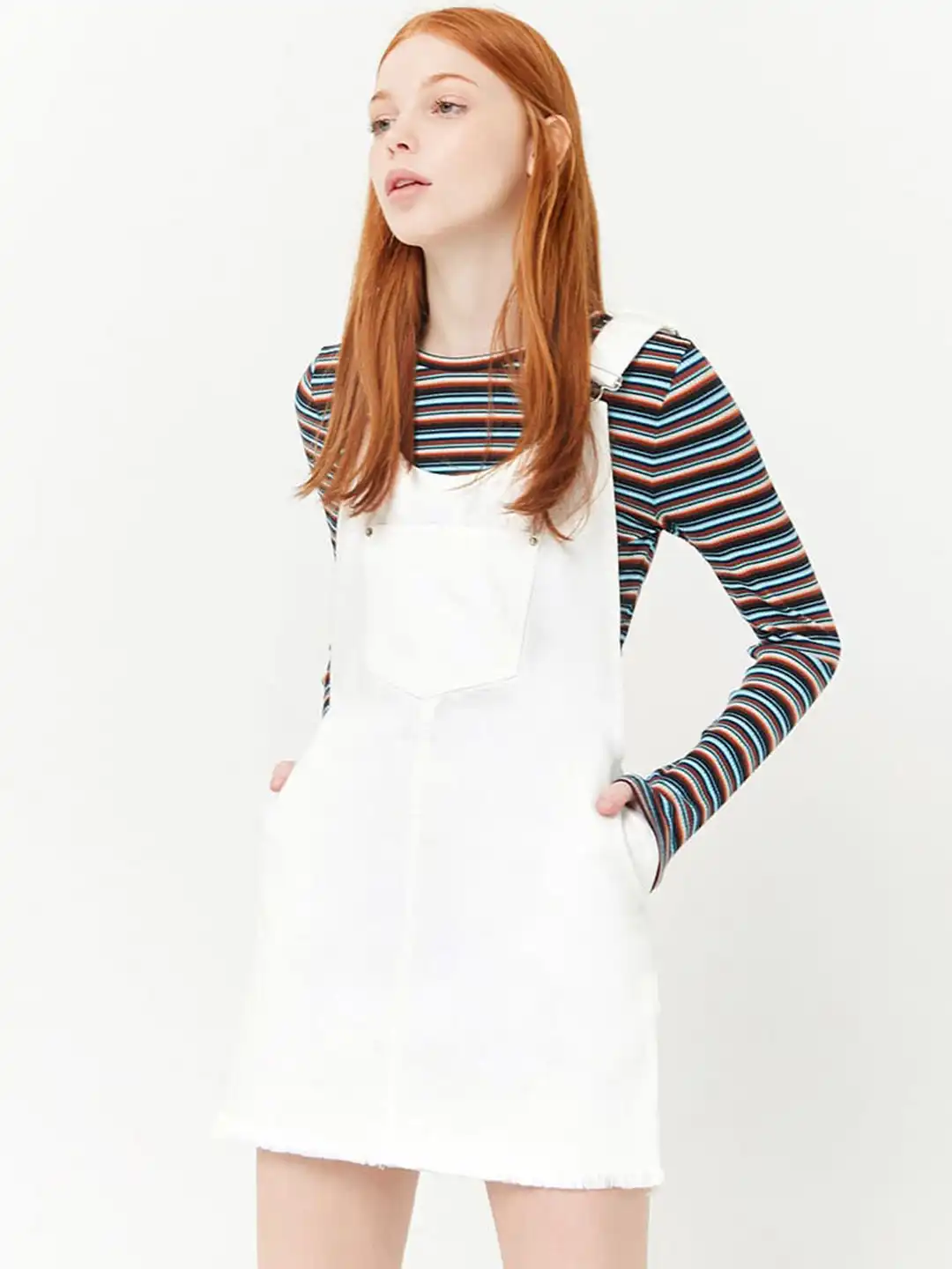 forever 21 white denim dress Forever 21 white denim dungaree dress, #forever21