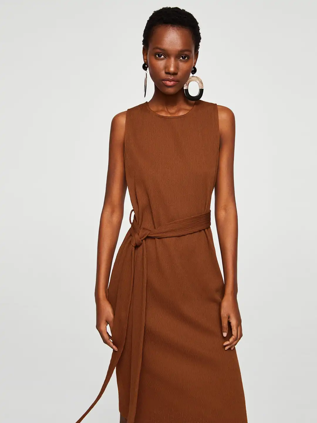 Buy MANGO Women Brown Solid Sheath Dress - Dresses for Women 5356950 |  Myntra