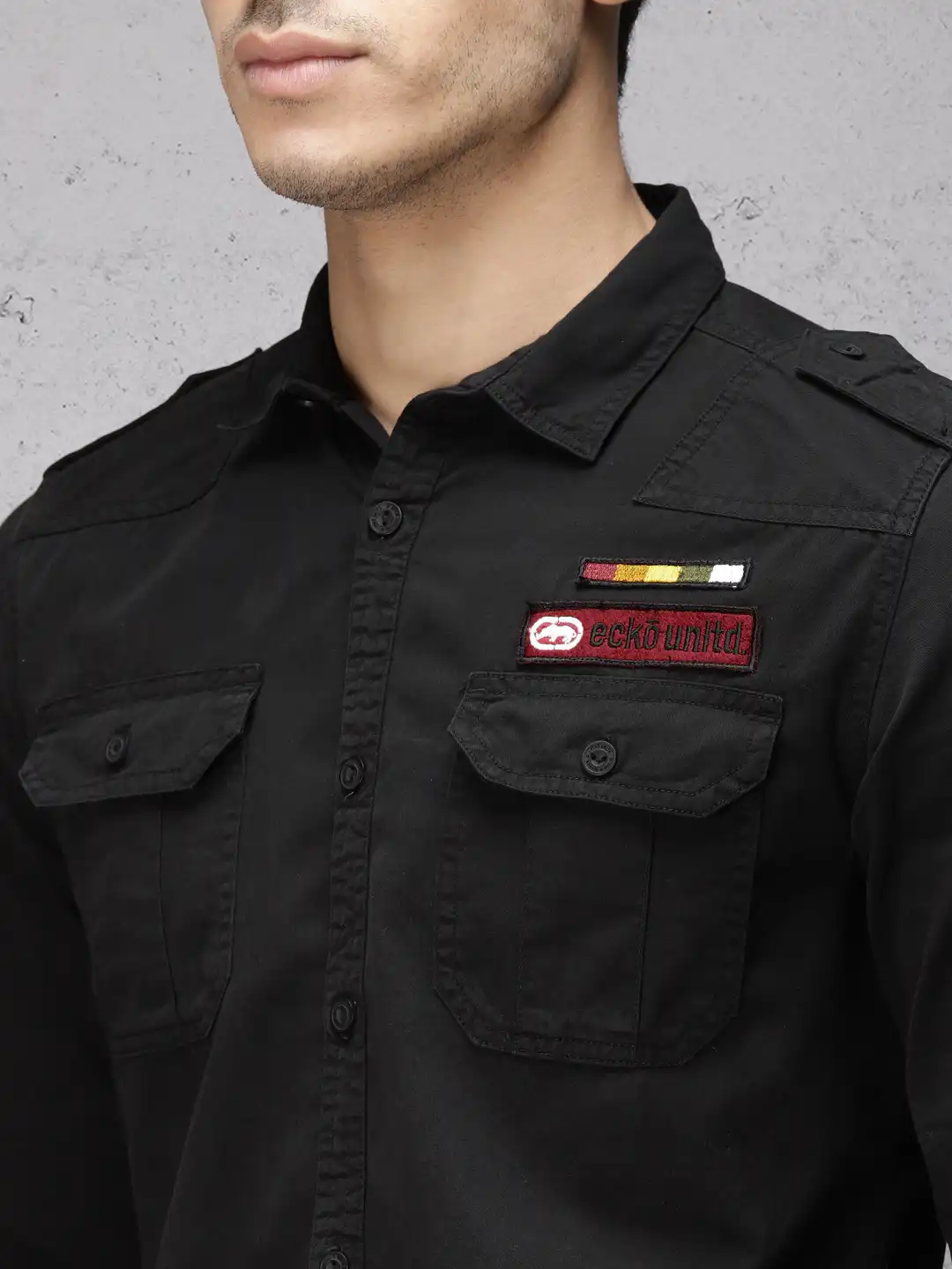 Buy Ecko Unltd Men Black Slim Fit Solid Casual Shirt - Shirts for Men 5566392 | Myntra Buy Ecko Unltd Men Black Slim Fit Solid Casual Shirt - Shirts for Men 5566392 | Myntra