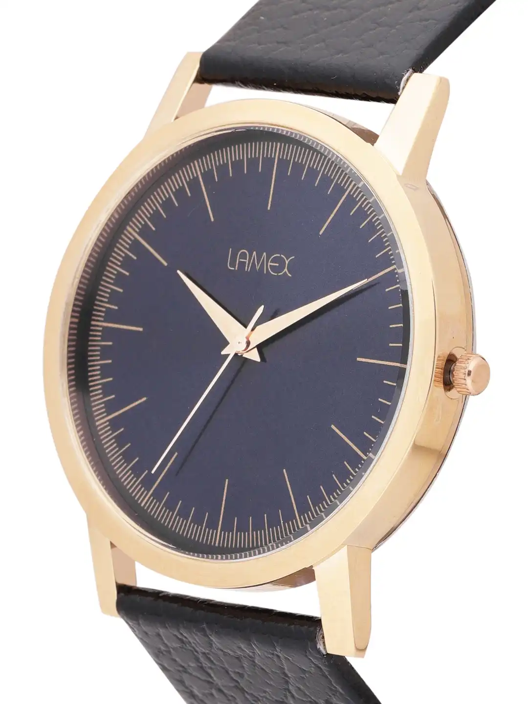Buy LAMEX Men Navy Blue Leather Analogue Watch EVITADLXDLX 3533/RG