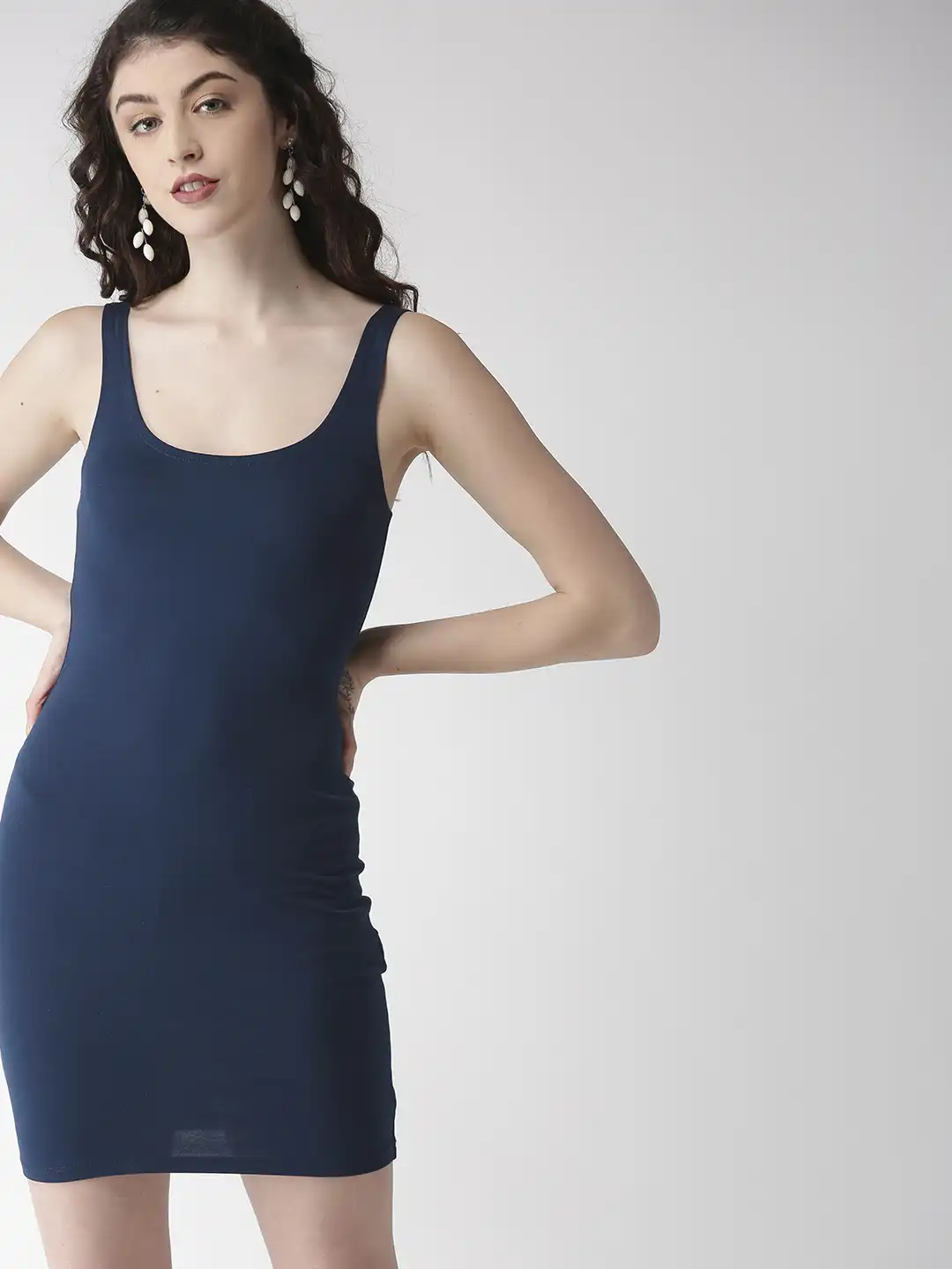 navy blue bodycon dress forever 21 blue cowl neck Forever 21 dress, very stretchy and