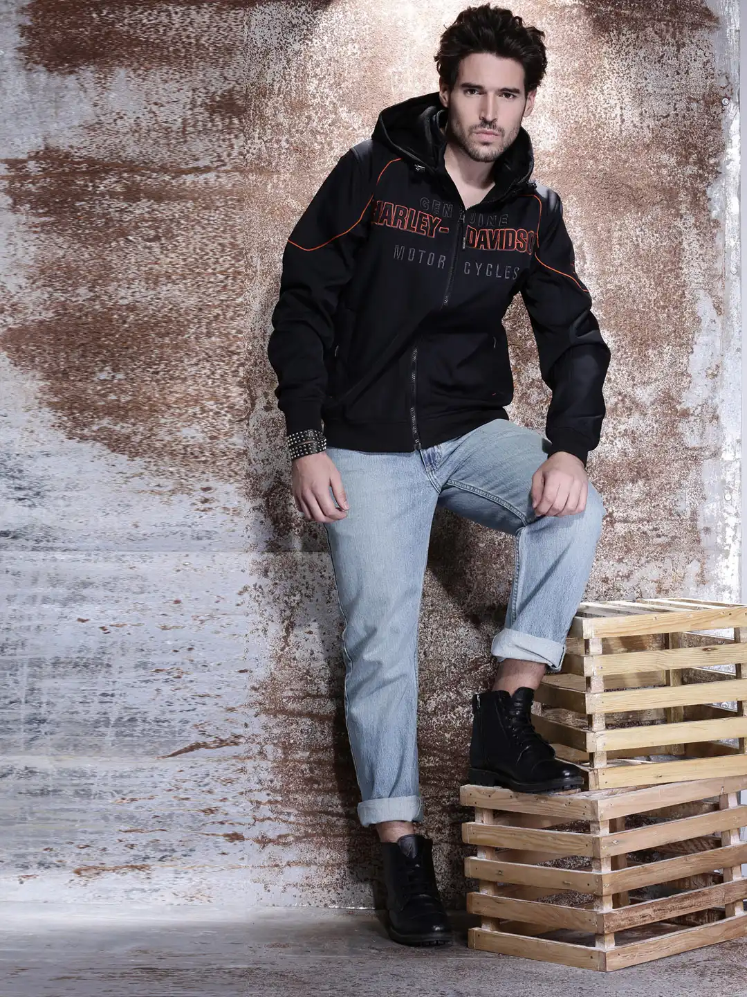 Buy Harley-Davidson Men Black Idyll Performance Soft Shell Jacket