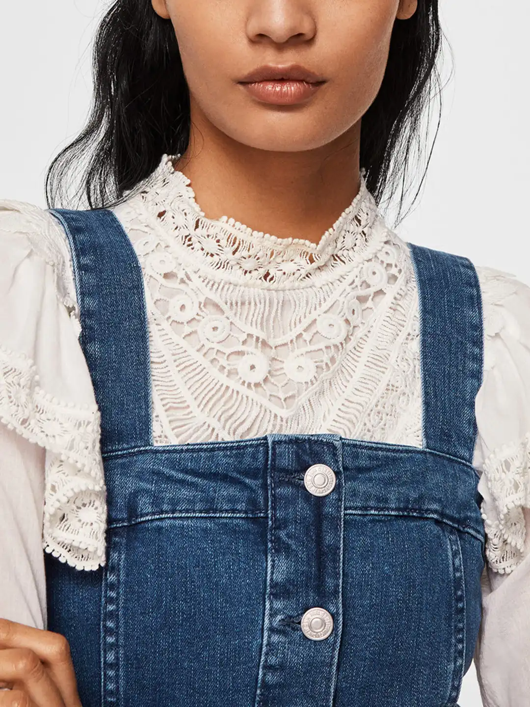 mango denim pinafore dress MANGO Pocket Denim Pinafore Dress