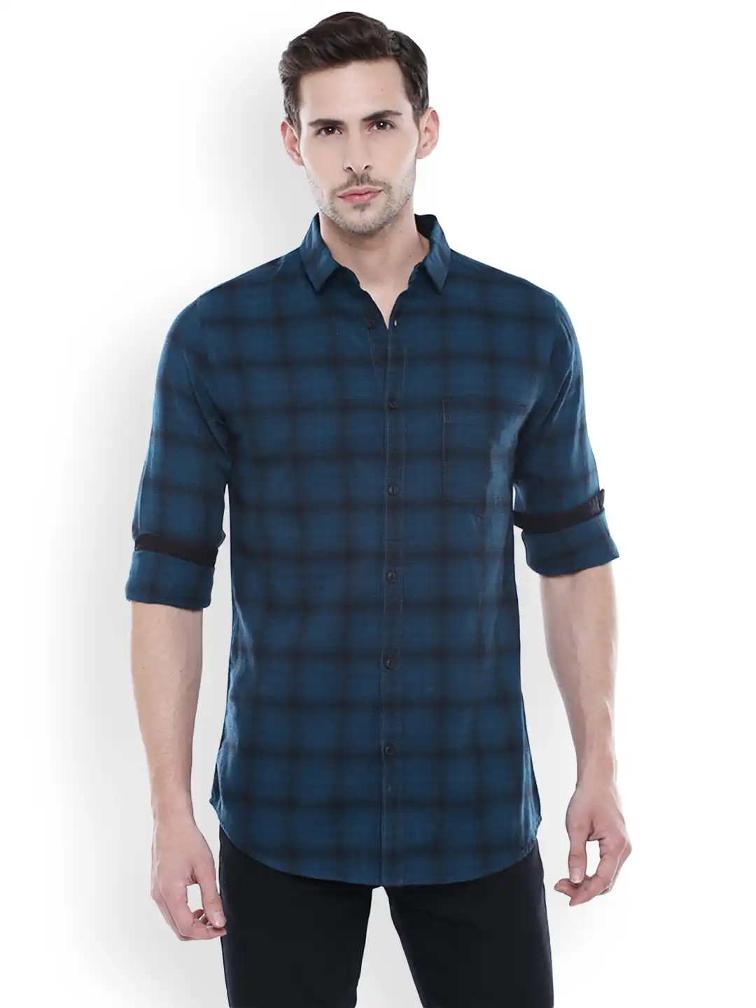 checked shirt dennis lingo men's casual shirt