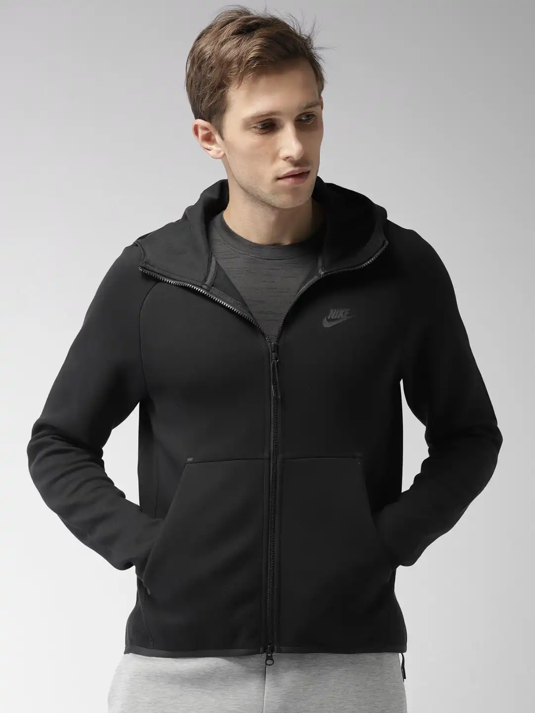 hooded sweatshirt nike m nsw tch flc hoodie fz