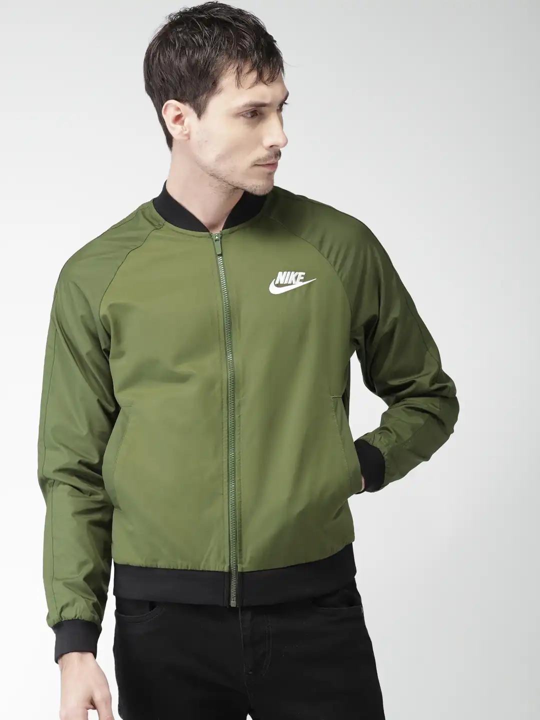 army green nike jacket
