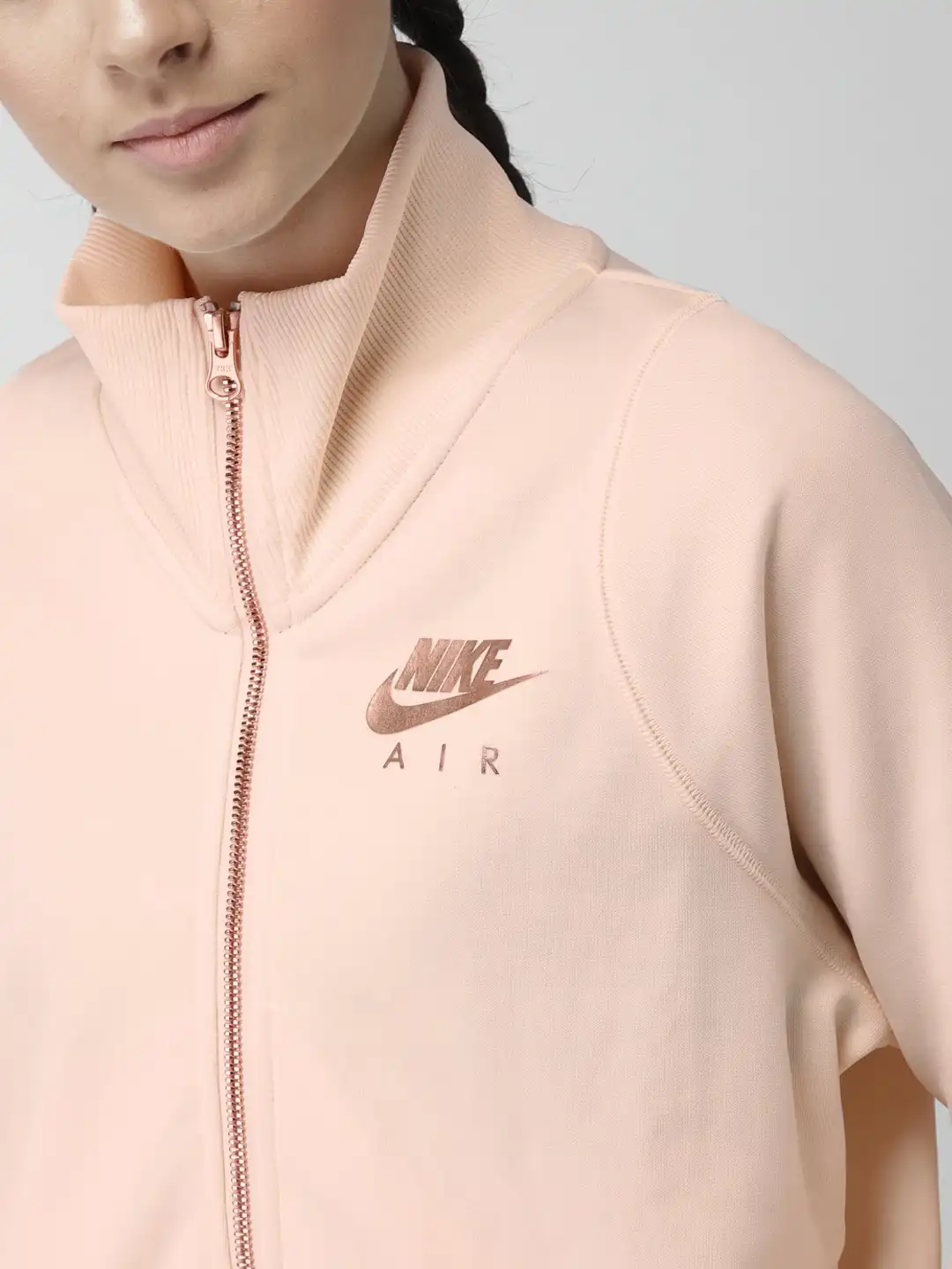 Buy Nike Women Peach-Coloured Solid AIR N98 JKT PK Bomber