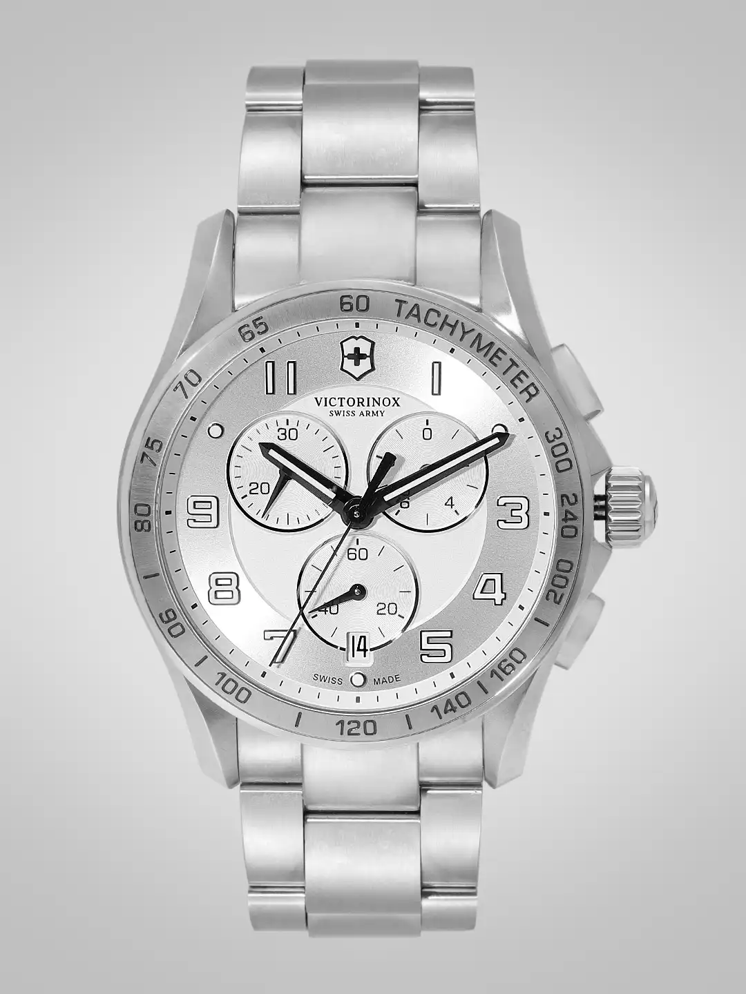 Buy Victorinox Men Silver-Toned Swiss Analogue Watch 241654