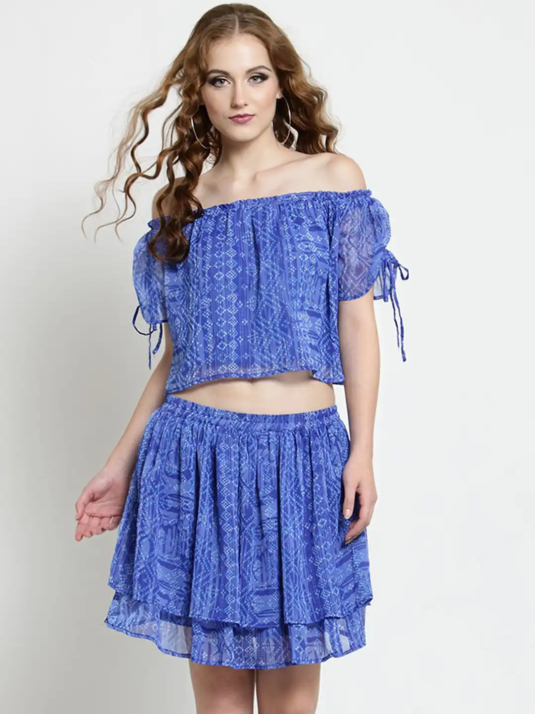 Buy Sera Women Blue Printed Fit and Flare Two Piece Dress Dress - Dresses for Women 7253899 | Myntra Buy Sera Women Blue Printed Fit and Flare Two Piece Dress Dress - Dresses for Women 7253899 | Myntra