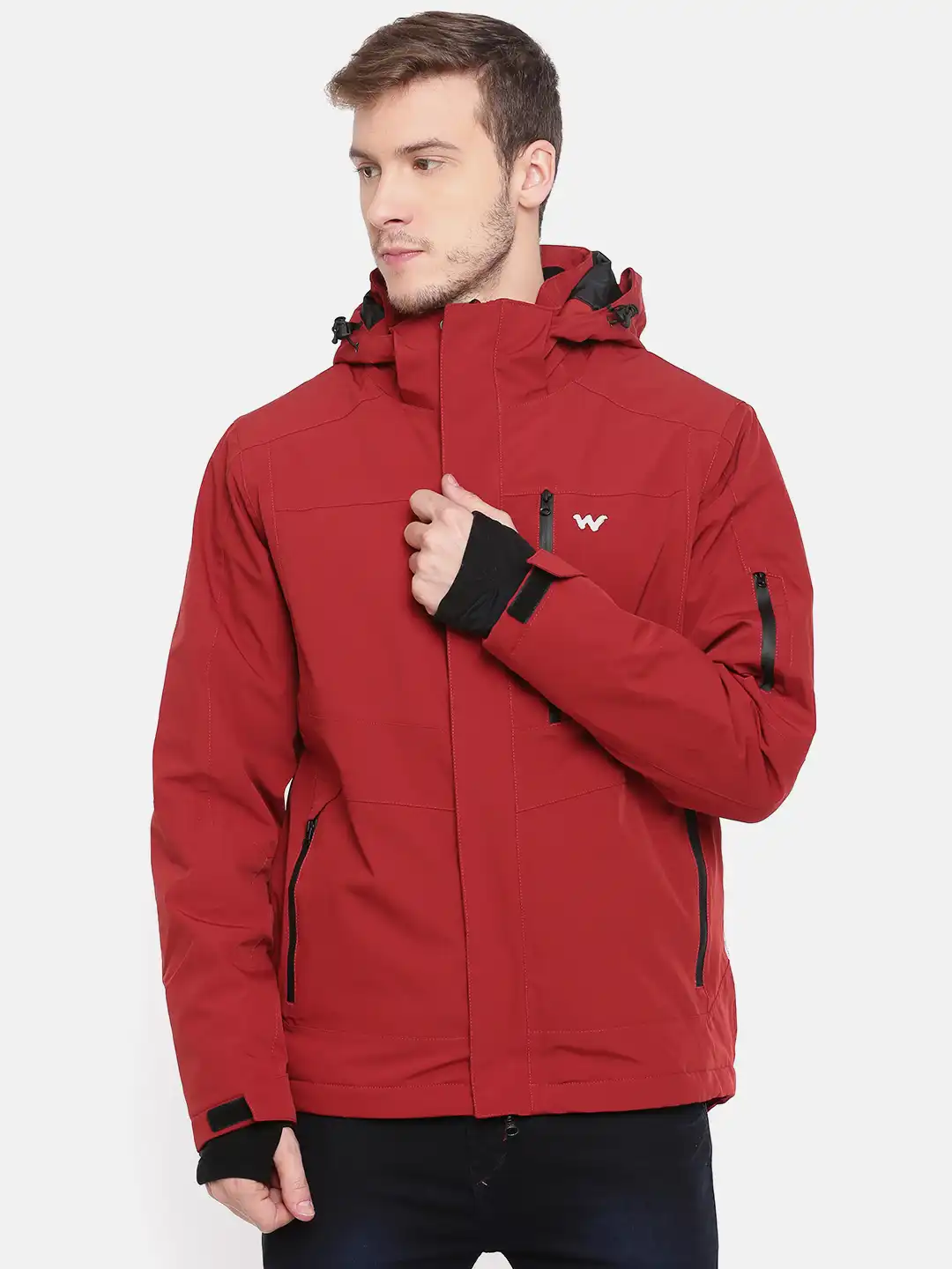 Buy Wildcraft Men Red Solid Padded Ski Jacket - Jackets for Men