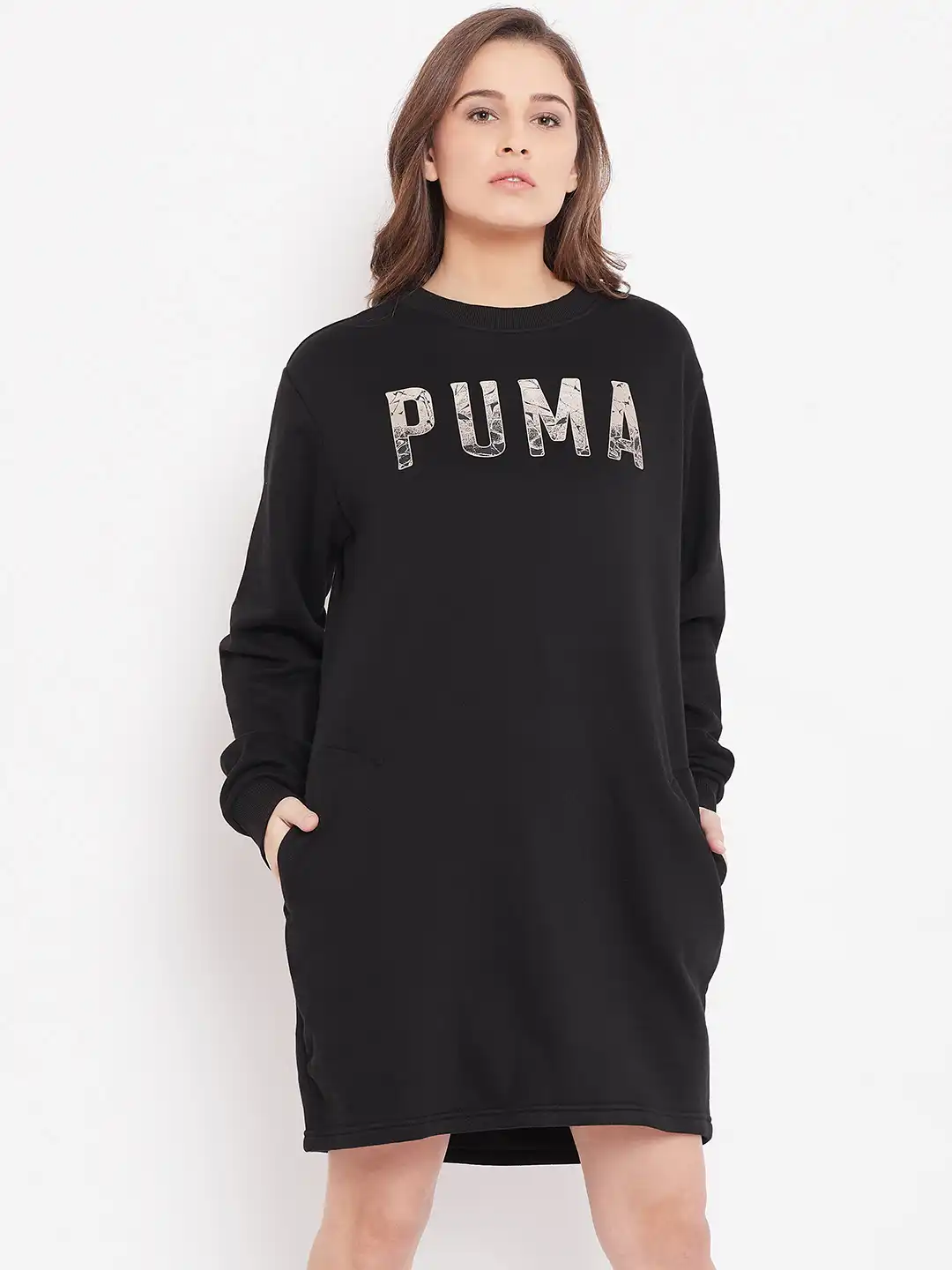 puma t shirt dress Puma Girls Pink Logo T-Shirt Dress
