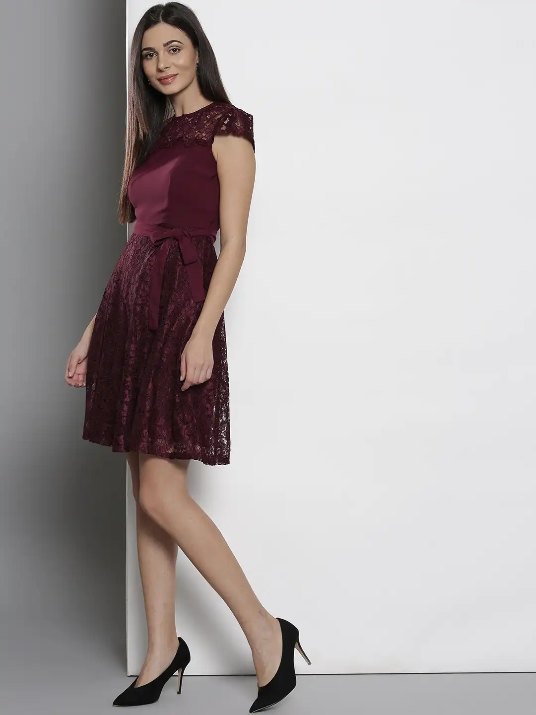 Buy DOROTHY PERKINS Women Burgundy Lace Fit and Flare Dress - Dresses for Women 7511517 | Myntra Buy DOROTHY PERKINS Women Burgundy Lace Fit and Flare Dress - Dresses for Women 7511517 | Myntra