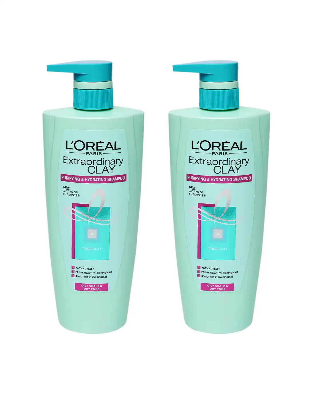 Buy L'Oreal Paris Set Of 2 Extraordinary Clay Shampoo 640 ml